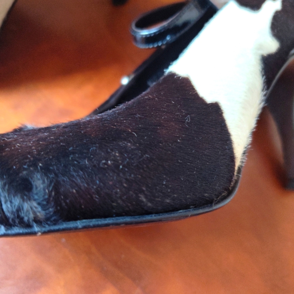 Donald J Pliner Couture pony hair heels with ankle strap - Picture 7 of 7